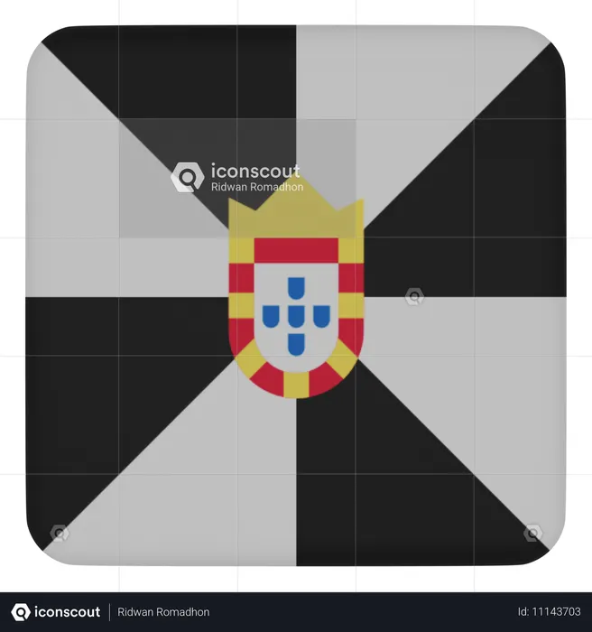 Ceuta Flag 3D Icon