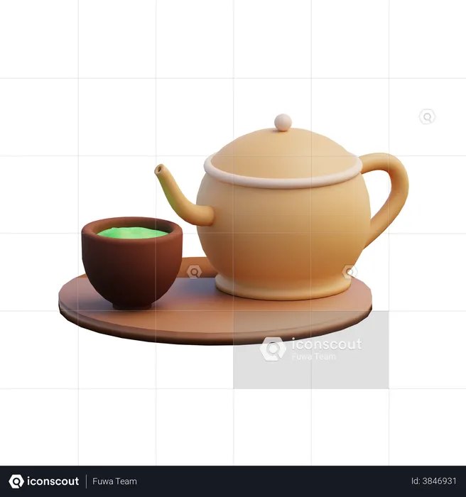 Chá japonês  3D Icon