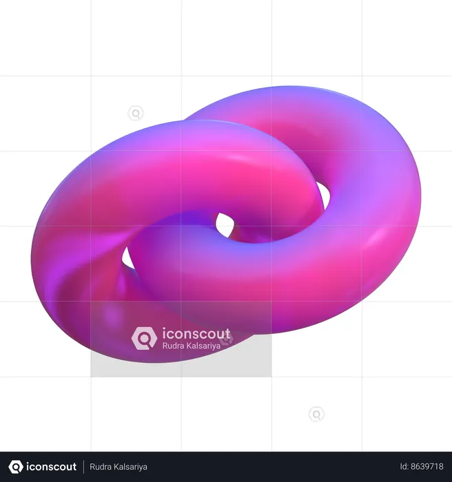 Chain Abstract Shape  3D Icon