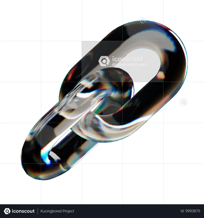 Chain Abstract Shape  3D Icon