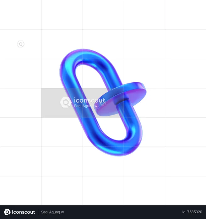 Chain Abstract Shape  3D Icon