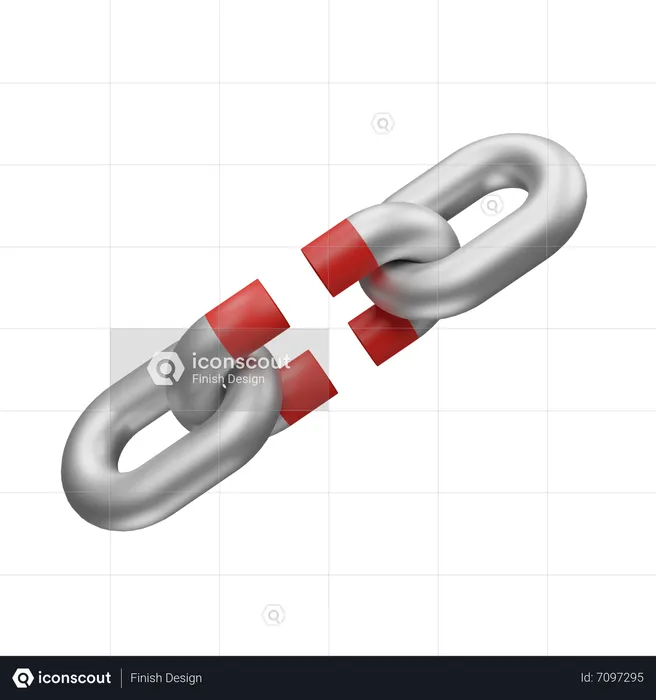 Chain Link Logo 3D Icon