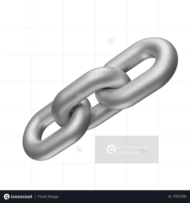 Chain Link Logo 3D Icon