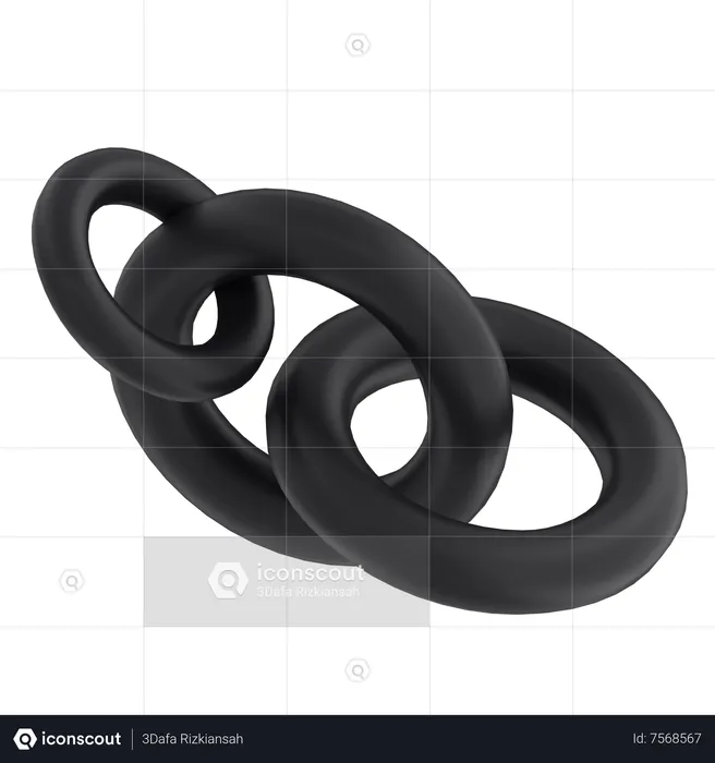 Chain Shape  3D Icon