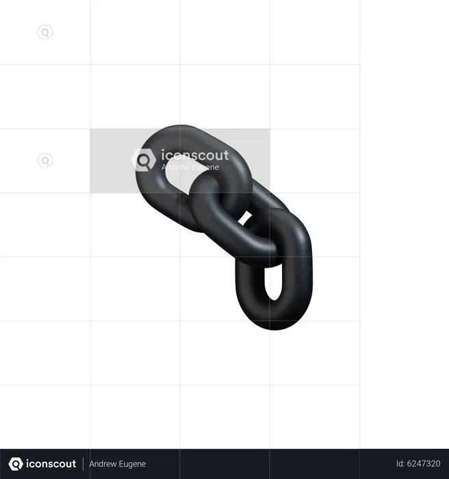 Chain with two links  3D Icon