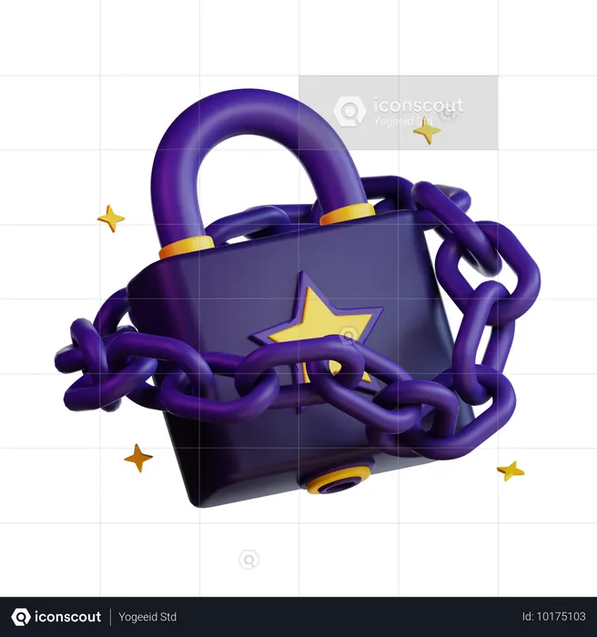 Chaîne et cadenas  3D Icon