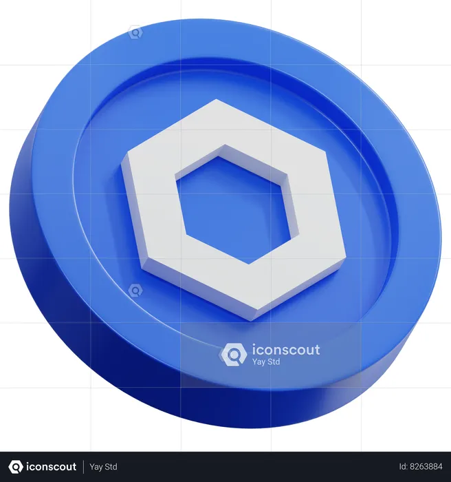 Chainlink Logo 3D Icon