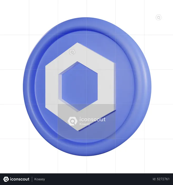 Chainlink Coin  3D Icon