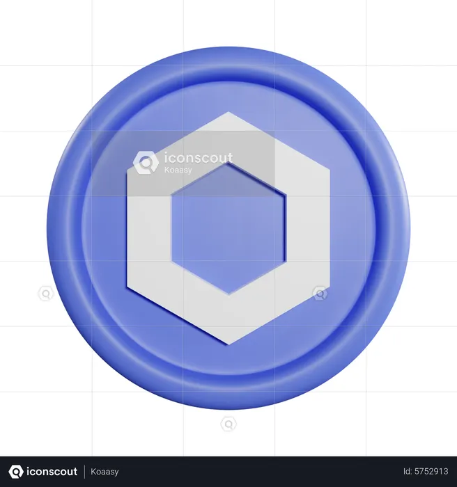 Chainlink Coin  3D Icon