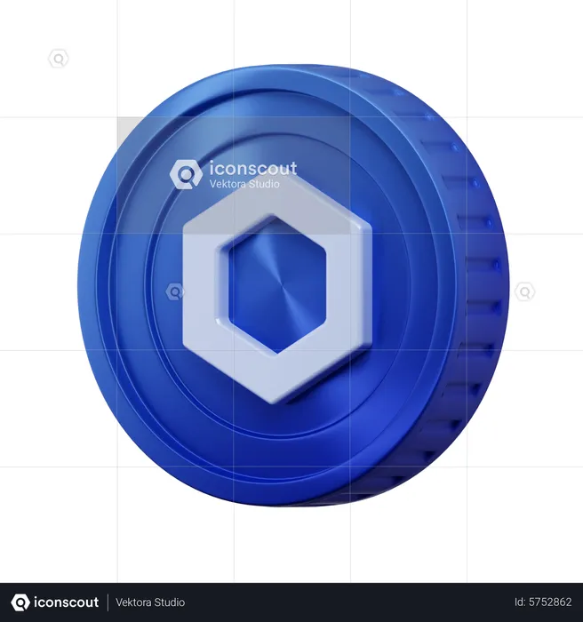 Chainlink Coin  3D Icon