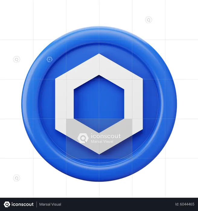 Chainlink Link Coin  3D Icon