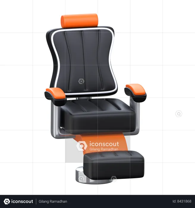 Chaise de barbier  3D Icon