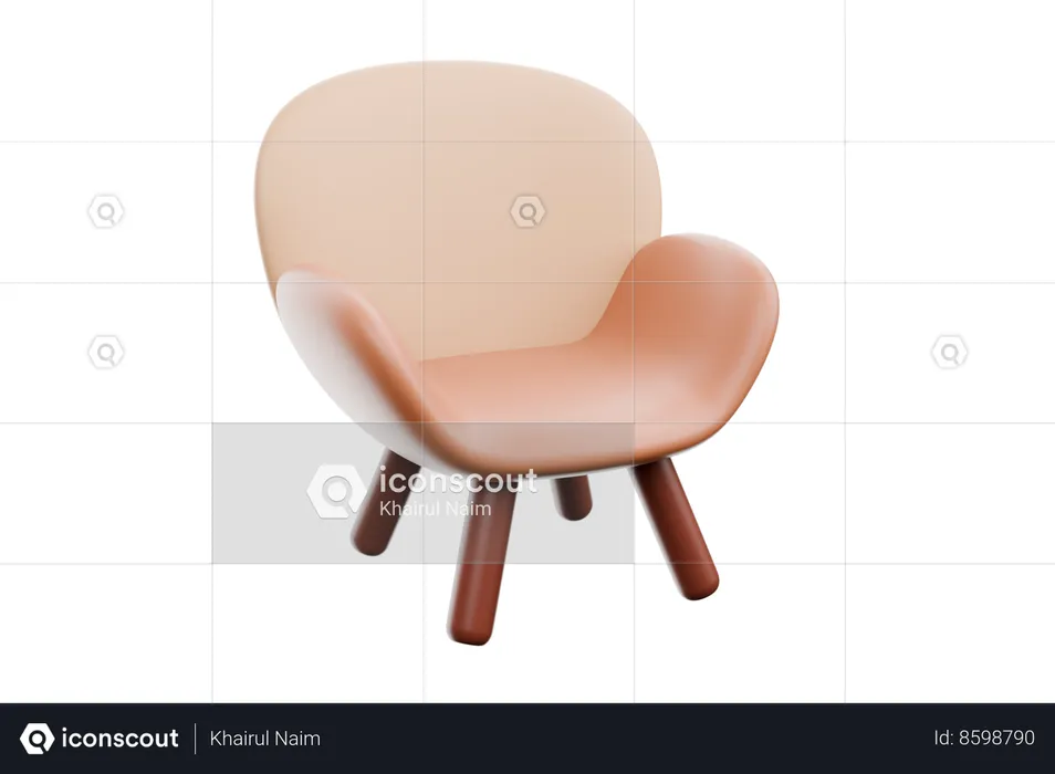 Chaise de bureau  3D Icon