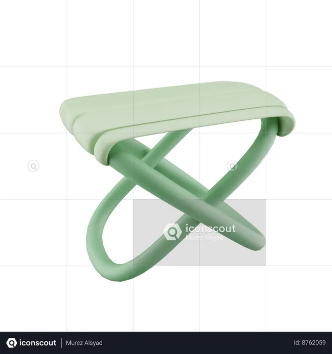 Chaise de camping  3D Icon