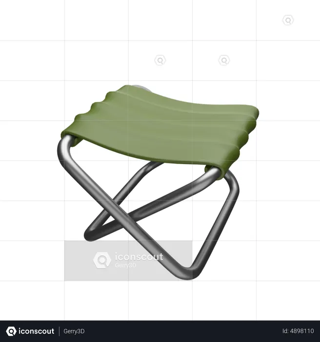 Chaise de camping  3D Icon