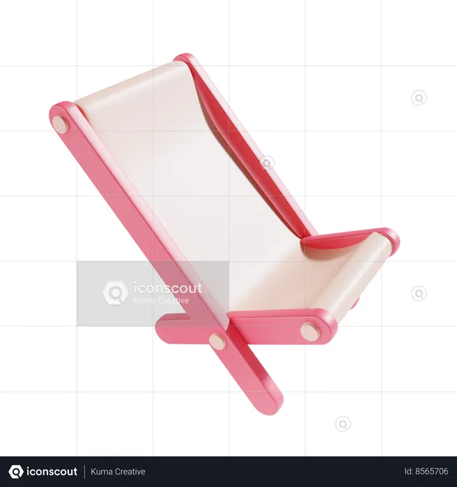 Chaise de plage  3D Icon