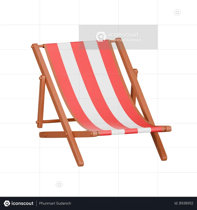 Chaise de plage  3D Icon