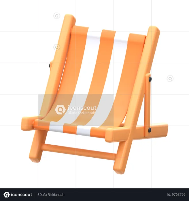 Chaise de plage  3D Icon