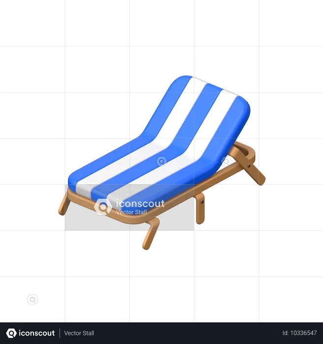 Chaise de plage  3D Icon