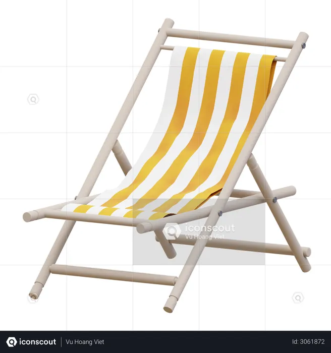 Chaise de plage  3D Illustration