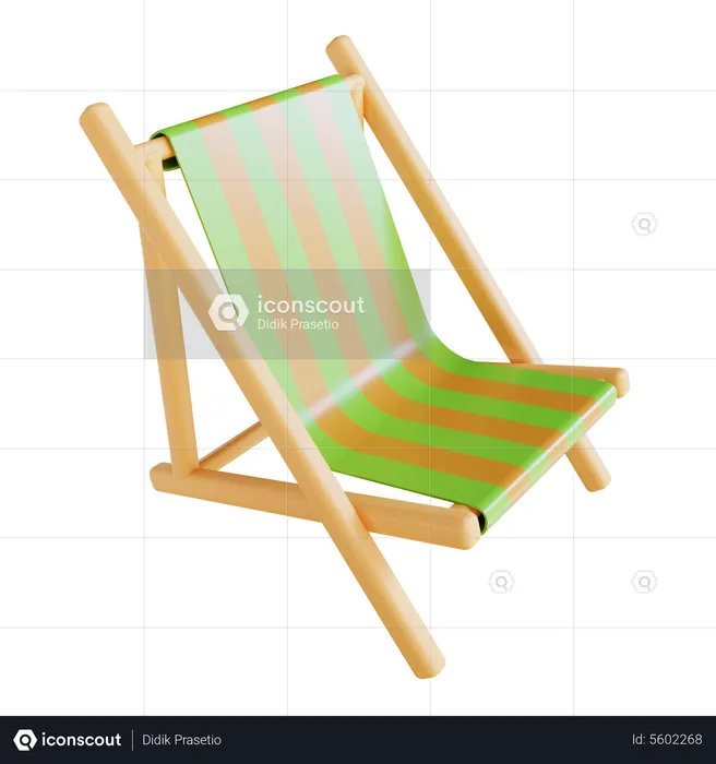 Chaise de plage  3D Icon