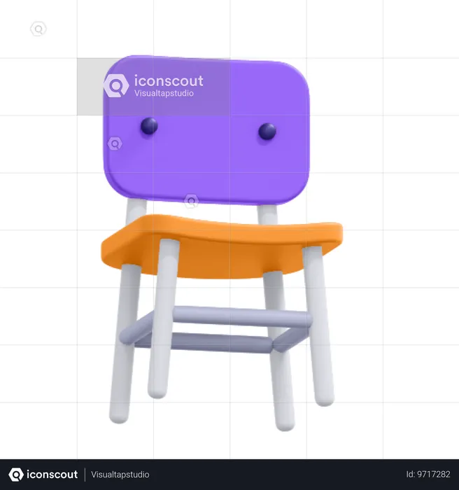 Chaise d'école  3D Icon