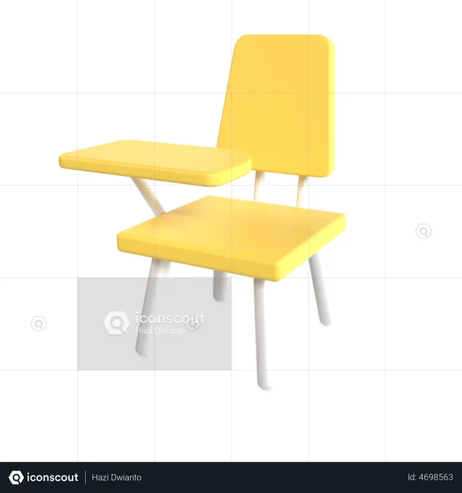 Chaise d'école  3D Illustration