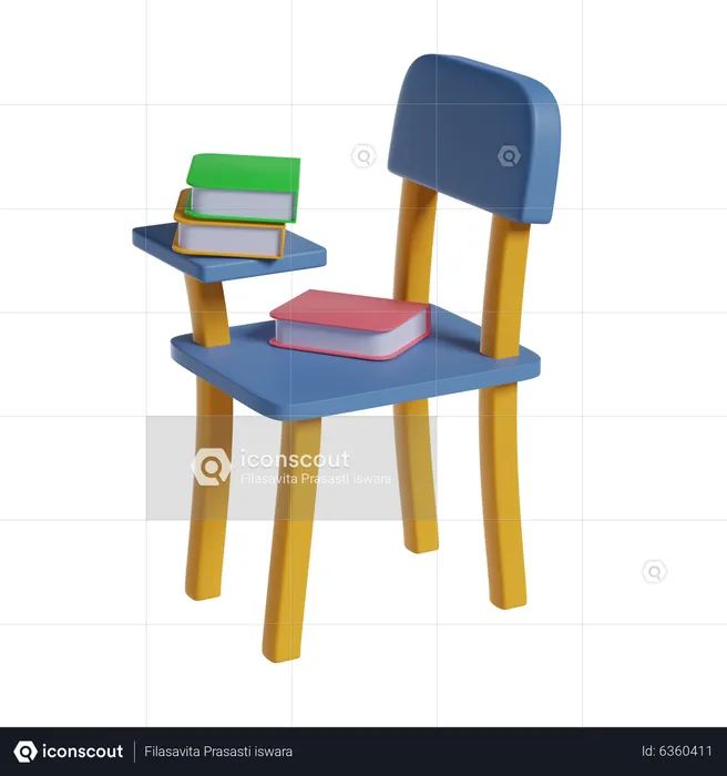 Chaise d'école  3D Icon