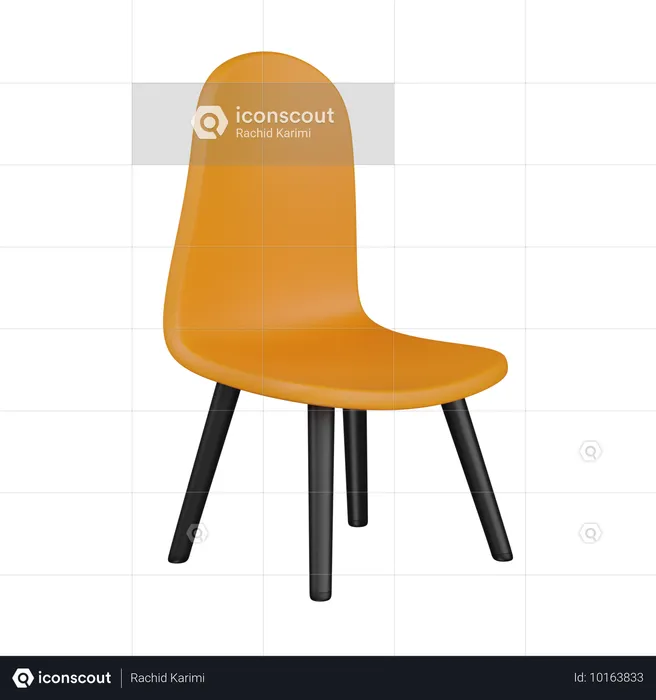 Chaise en plastique  3D Icon