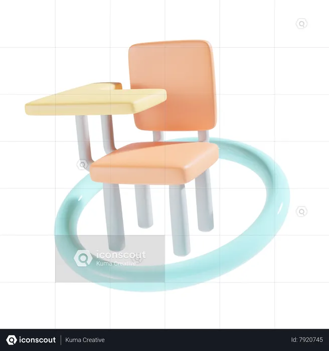 Chaise d'étudiant  3D Icon