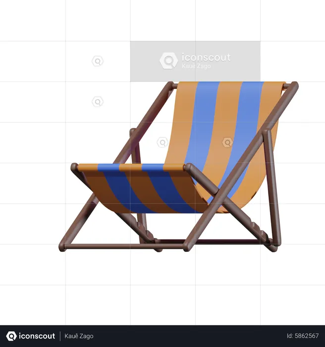 Chaise pliante  3D Icon