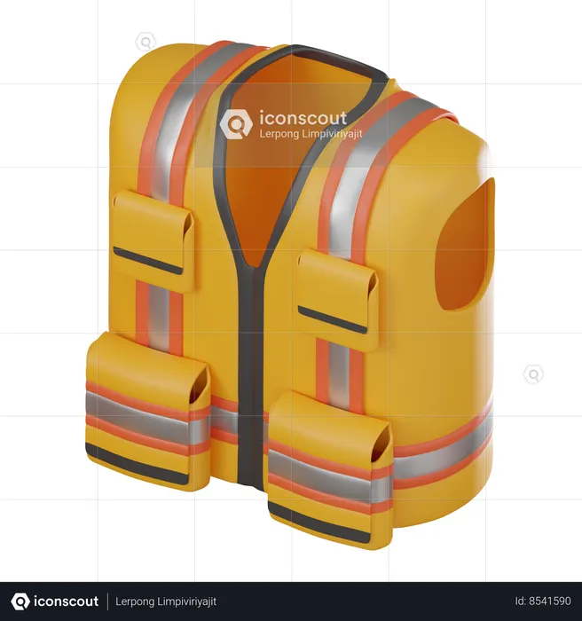 Chaleco de seguridad  3D Icon