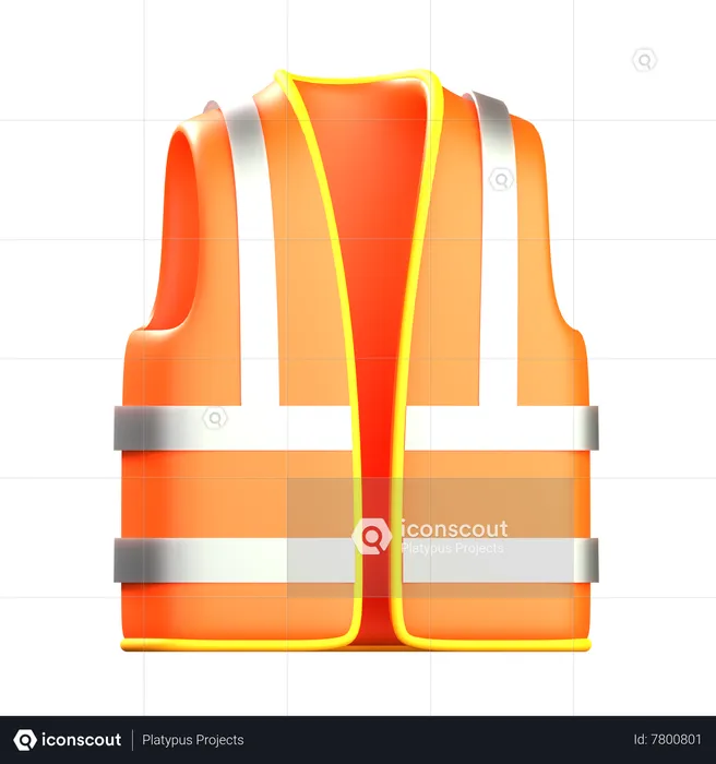 Chaleco de seguridad  3D Icon