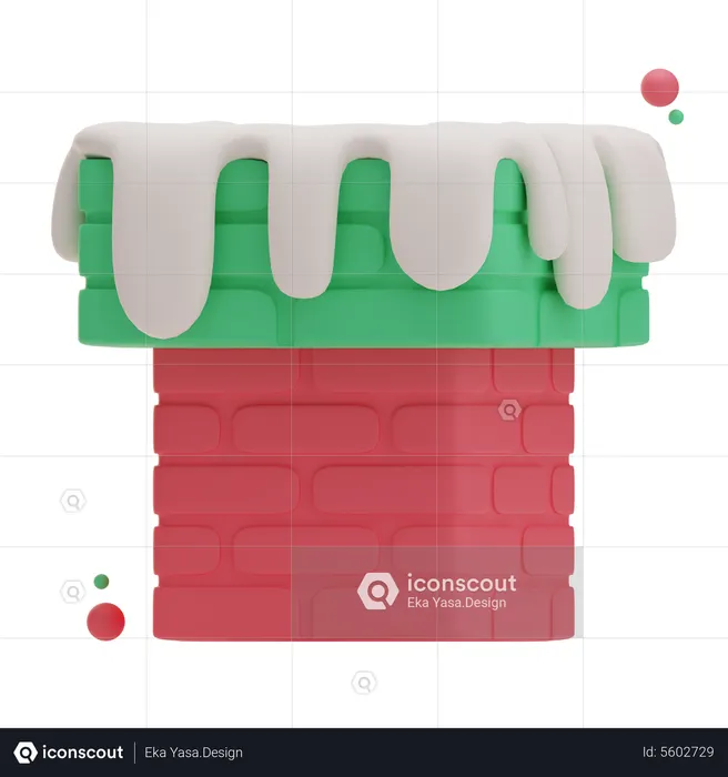 Chaminé de natal  3D Icon