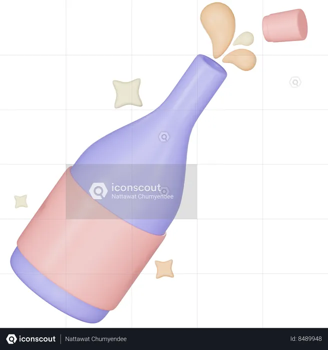 Champagne  3D Icon
