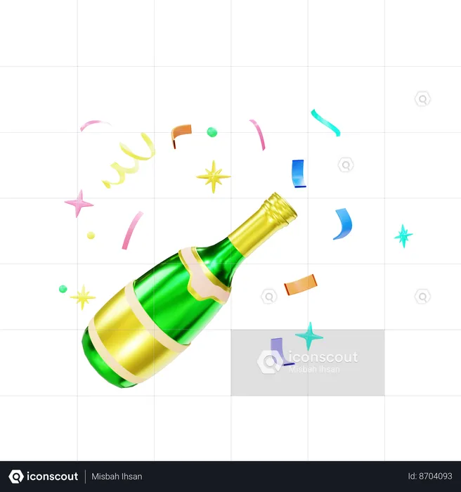 Champagne  3D Icon