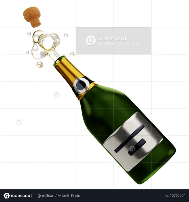 Champagne  3D Icon