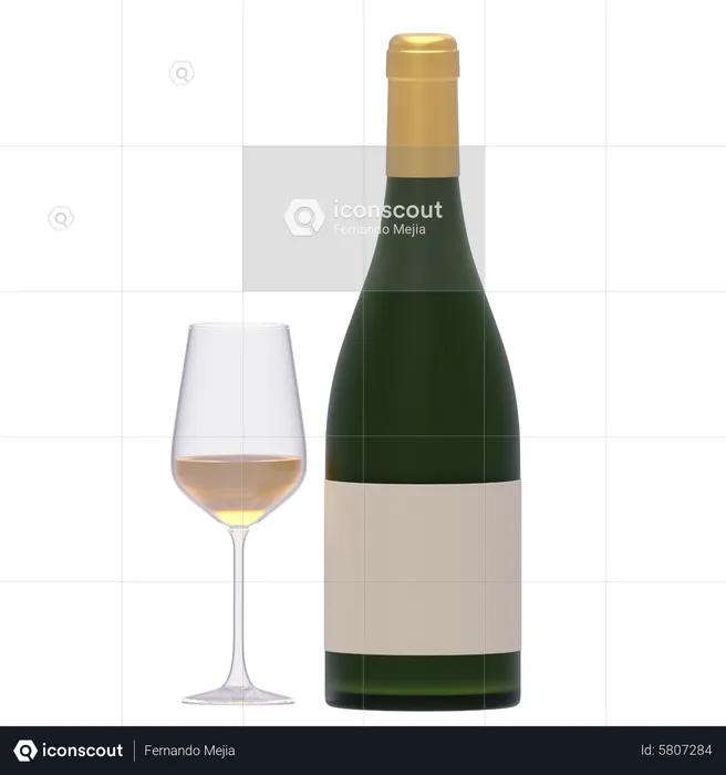 Champagne Glass  3D Icon