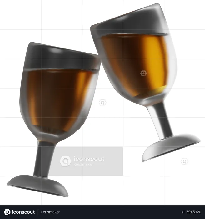 Champagne Glass  3D Icon