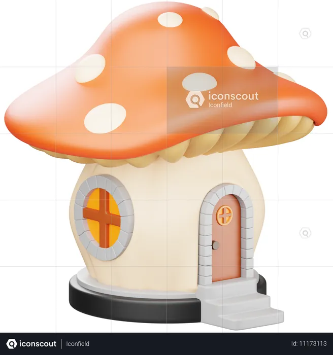 Maison aux champignons  3D Icon