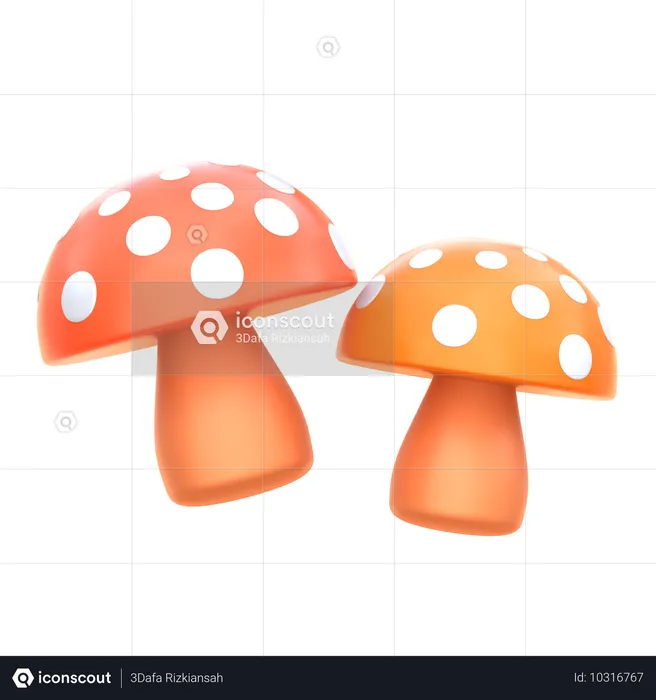 Champignons  3D Icon