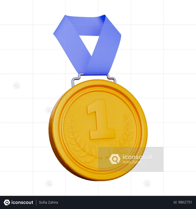 Champion Olympic Medal  3D Icon