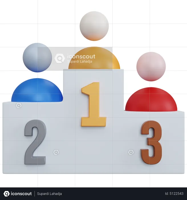 Champion Podium With User Team  3D Icon