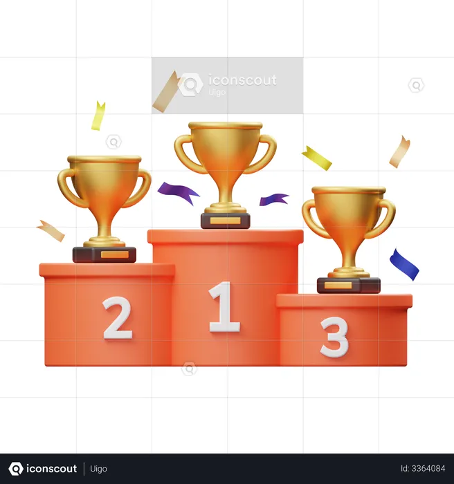 Champion Ranking  3D Illustration