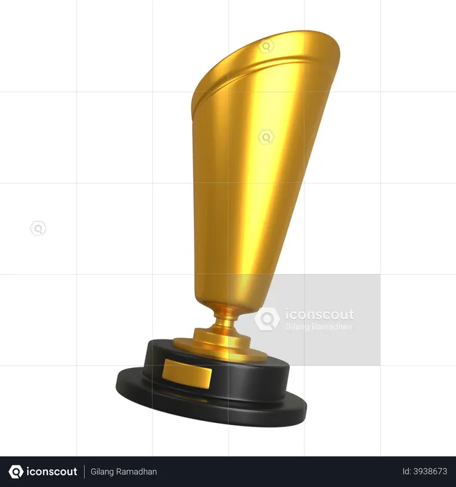 Trophée de champion  3D Illustration