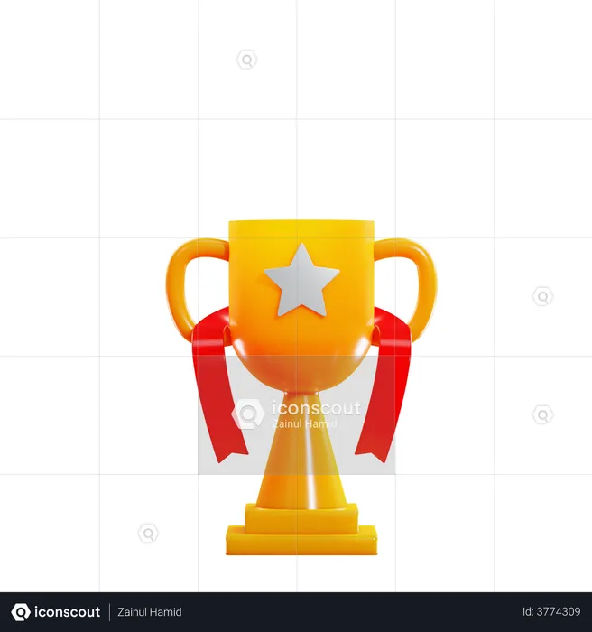 Champion Trophy  3D Illustration
