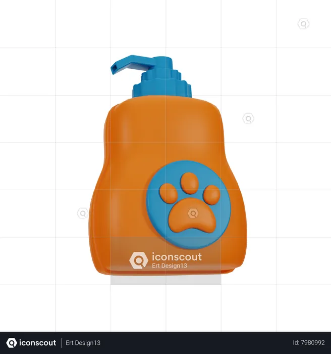 Champú para mascotas  3D Icon