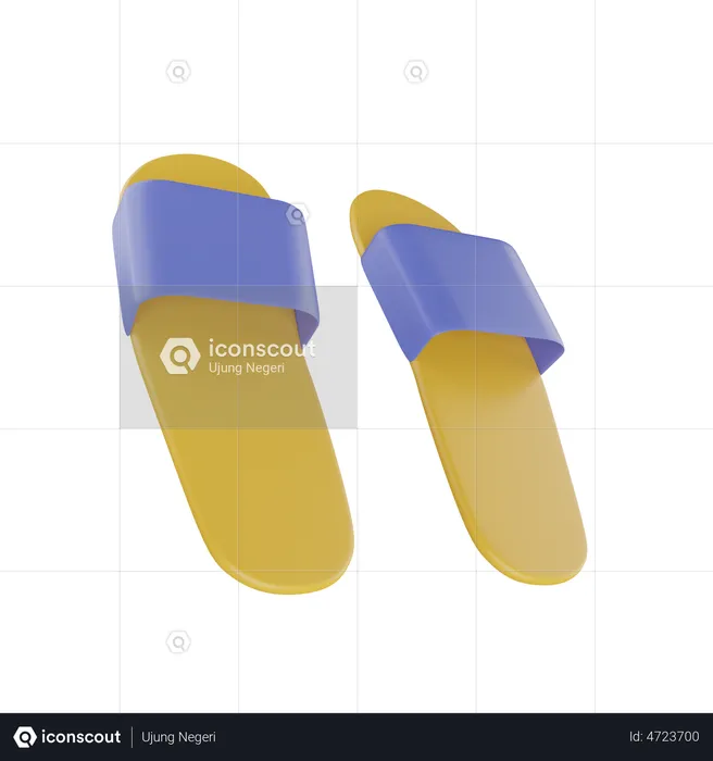 Chancletas  3D Illustration