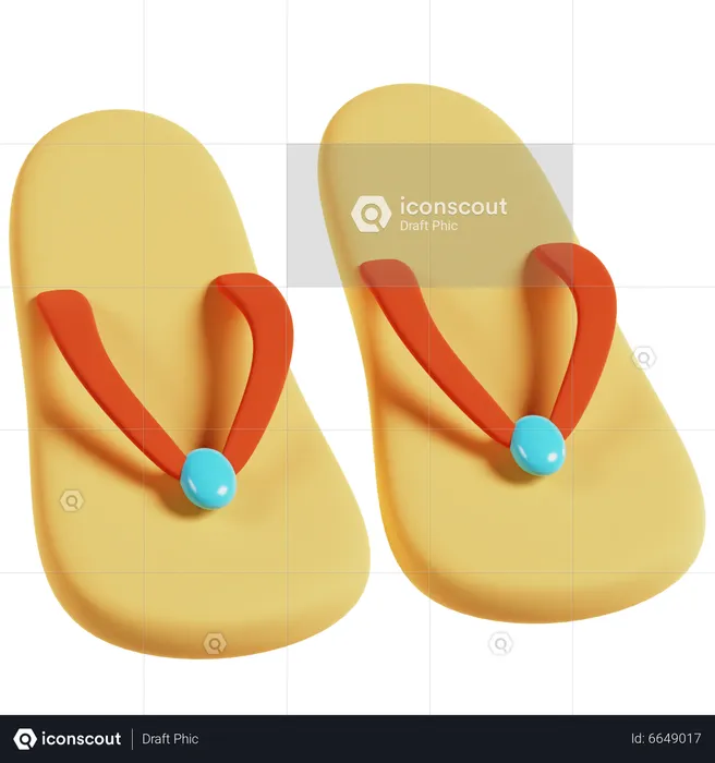 Chancletas  3D Icon