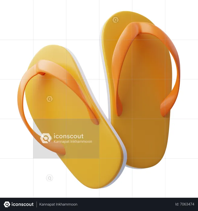 Chanclas  3D Icon